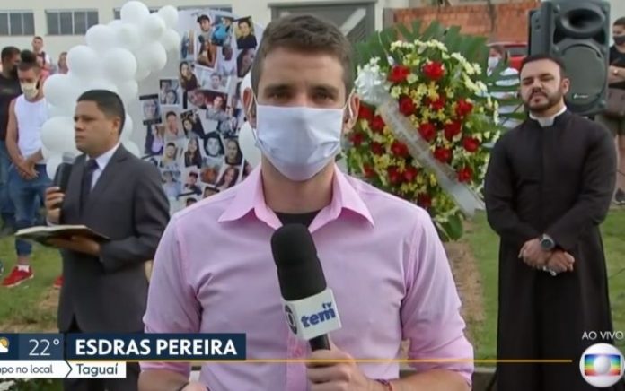 Repórter da Globo chora ao vivo em cobertura de acidente em Taguaí: ‘É difícil’