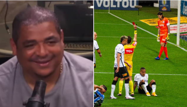 Vampeta brinca após Corinthians reclamar da arbitragem: ‘O mundo está esquisito’