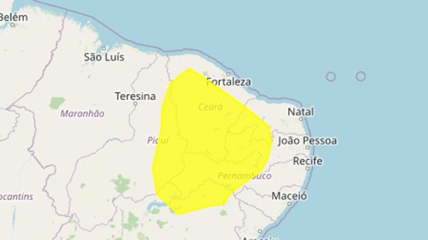 Inmet emite alerta amarelo de baixa umidade para 108 municípios da Paraíba