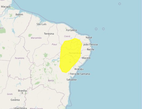Inmet emite alerta amarelo de baixa umidade para 110 municípios da Paraíba
