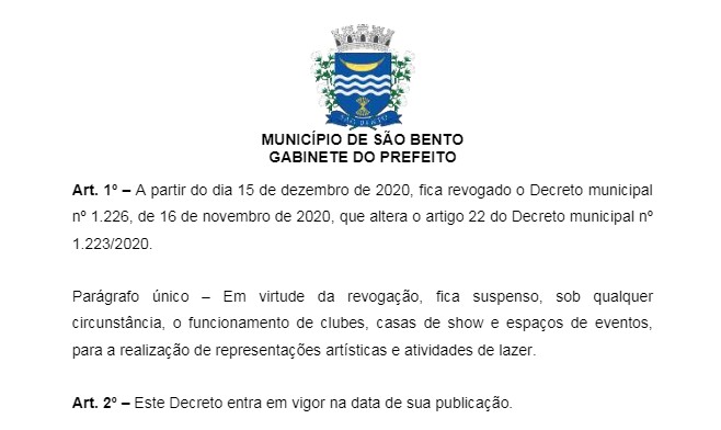 Decreto proíbe eventos após show com aglomeração em estádio municipal de São Bento, na PB
