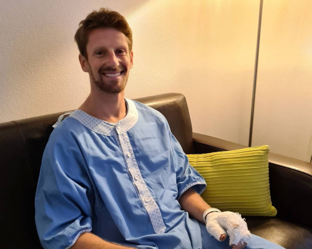 Grosjean passa por cirurgia no polegar da mão esquerda e comemora: ‘Deu tudo certo’