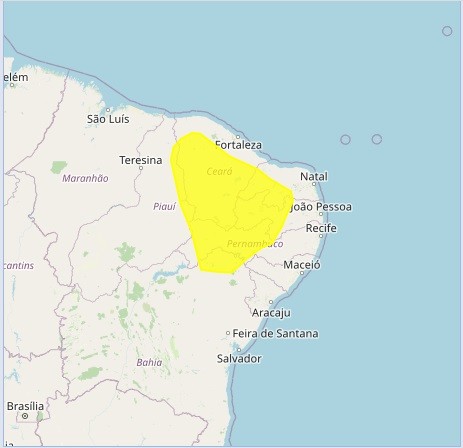 Inmet emite alerta amarelo de baixa umidade para 123 municípios da Paraíba