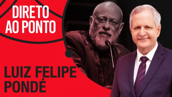 Ao vivo: Filósofo Luiz Felipe Pondé é o entrevistado do ‘Direto ao Ponto’ desta segunda-feira