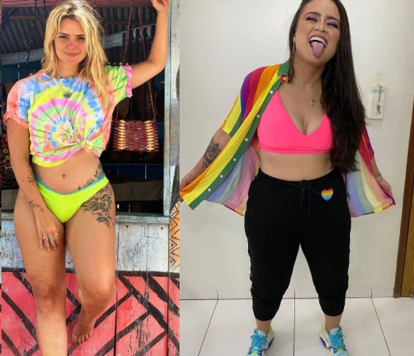 Ex-BBB Marcela McGowan posta foto romântica com cantora sertaneja Luiza