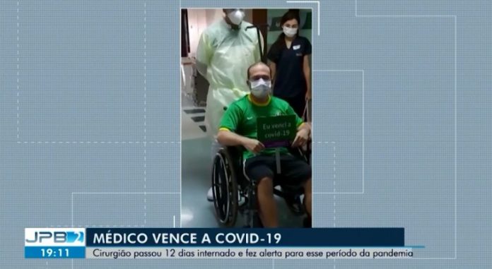 Cirurgião tem alta médica e faz alerta após 12 dias internado com Covid-19, na PB: ‘A luta continua’