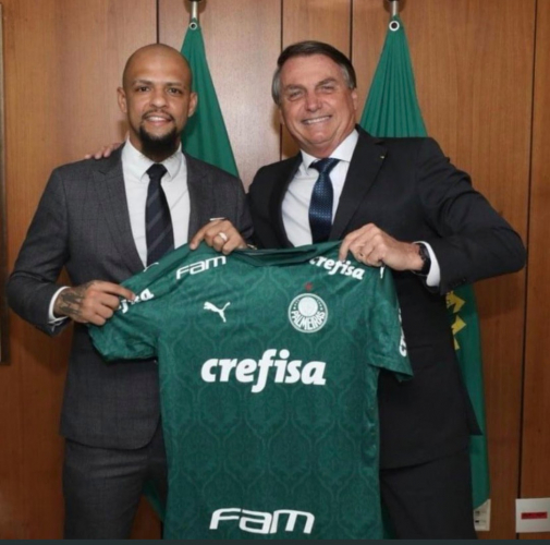 Felipe Melo testa negativo para Covid-19 após encontro com Bolsonaro