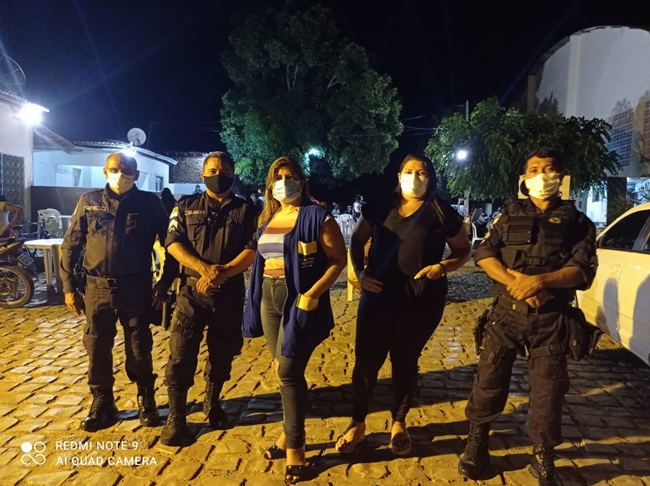 Equipe da Vigilância Sanitária de Felipe Guerra e Polícia Militar fiscalizaram alguns Pontos comerciais da cidade.