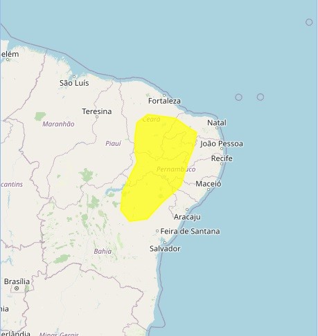 Inmet emite alerta de baixa umidade para 102 municípios da Paraíba