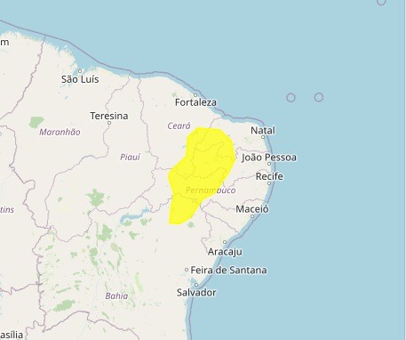 Inmet emite neste domingo (17) alerta de baixa umidade para 99 municípios da Paraíba