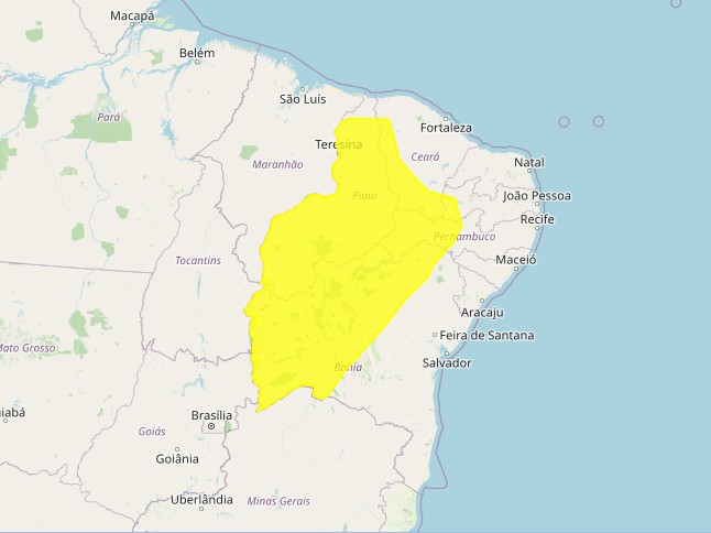 Inmet emite alerta amarelo de chuvas intensas para 31 municípios da Paraíba