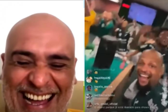 Música e provocação: Marcos e elenco do Palmeiras fazem festa após 4 a 0 no Corinthians