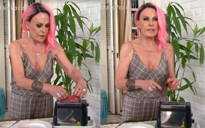 Ana Maria Braga queima torradeira ao vivo no ‘Mais Você’; assista