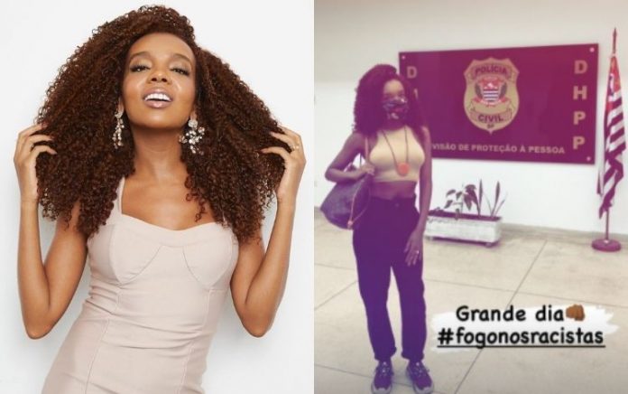 Thelma Assis presta depoimento após ataques nas redes sociais: ‘Fogo nos racistas’