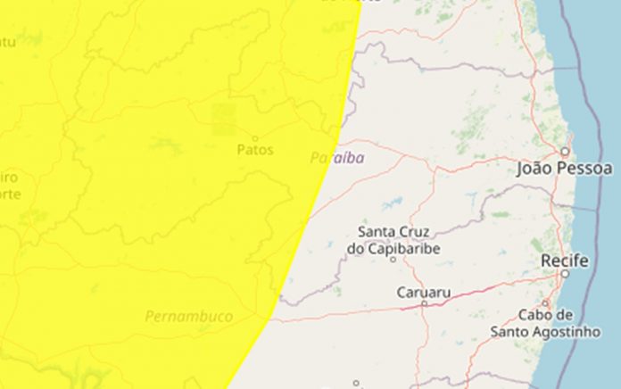 Inmet emite alerta amarelo de baixa umidade para 105 municípios da Paraíba