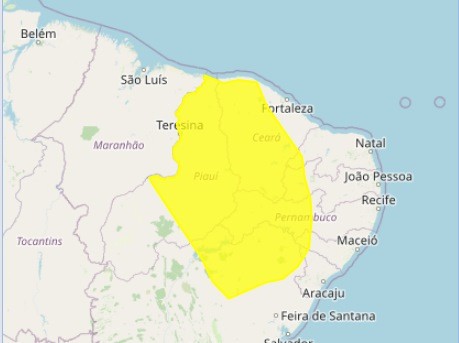 Inmet emite alerta de chuvas intensas para 57 municípios da Paraíba