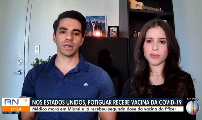Médico potiguar que mora nos EUA toma 2ª dose de vacina contra Covid-19 e relata experiência: ‘A vida não muda’