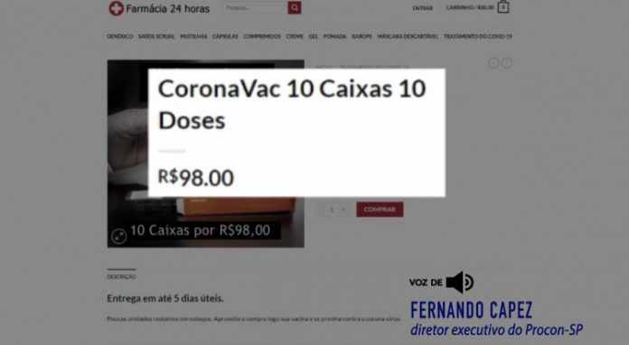 Procon-SP alerta para venda de vacinas falsas contra a Covid-19