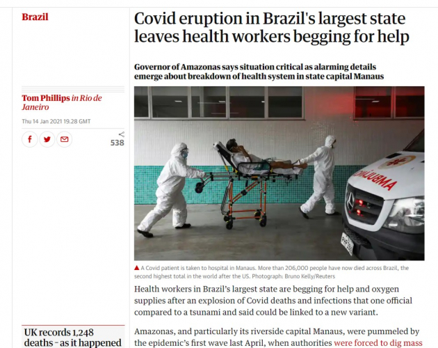 Crise no Amazonas repercute na imprensa internacional