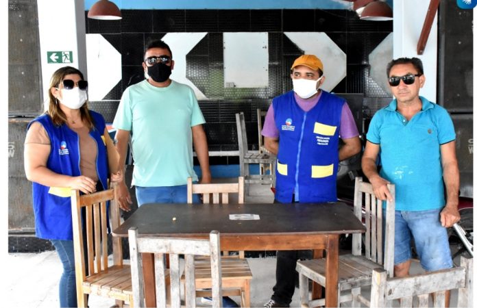 Técnicos da Vigilância Sanitária visitam bares e similares da zona rural.