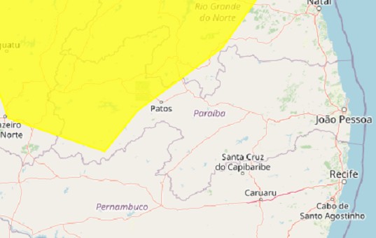 Inmet emite alerta de chuvas intensas para 72 municípios da Paraíba