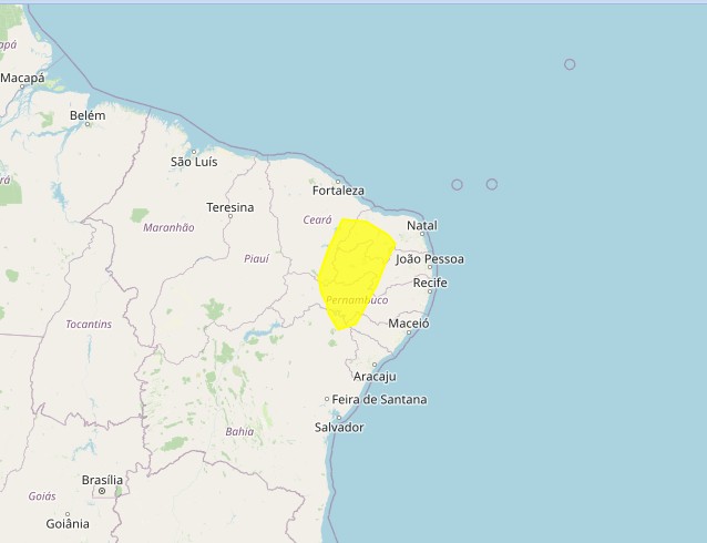 Inmet emite alerta amarelo de baixa umidade para 104 municípios da Paraíba