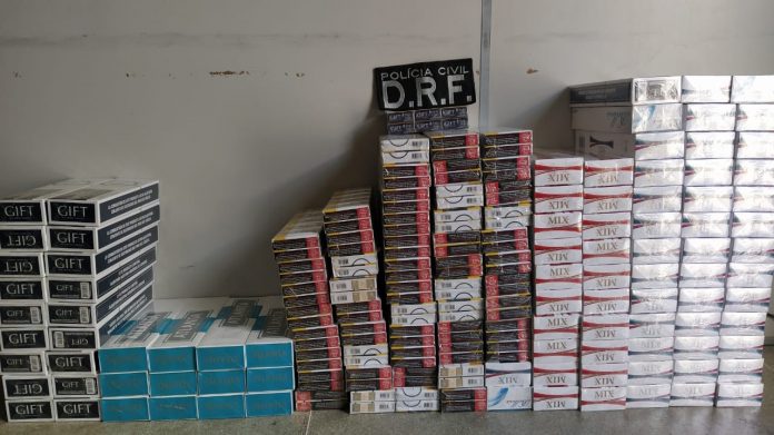 Mais de 1,4 mil carteiras de cigarros contrabandeadas são apreendidas, em Campina Grande