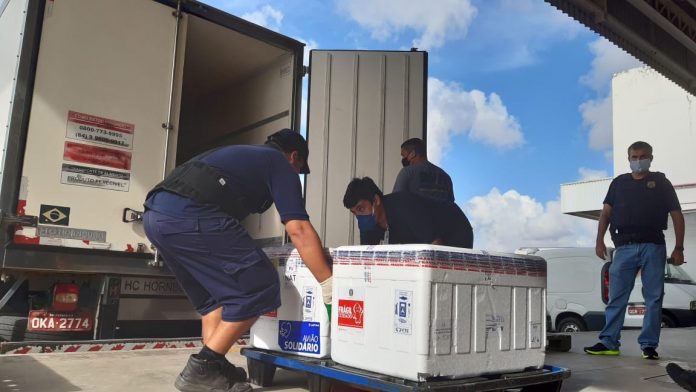 Mais 19,4 mil doses da vacina CoronaVac chegam ao Rio Grande do Norte