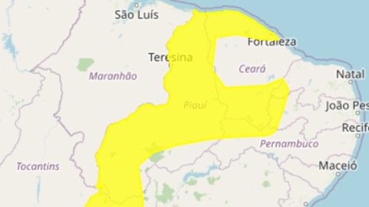 Inmet emite alerta de chuvas intensas para 42 municípios da Paraíba