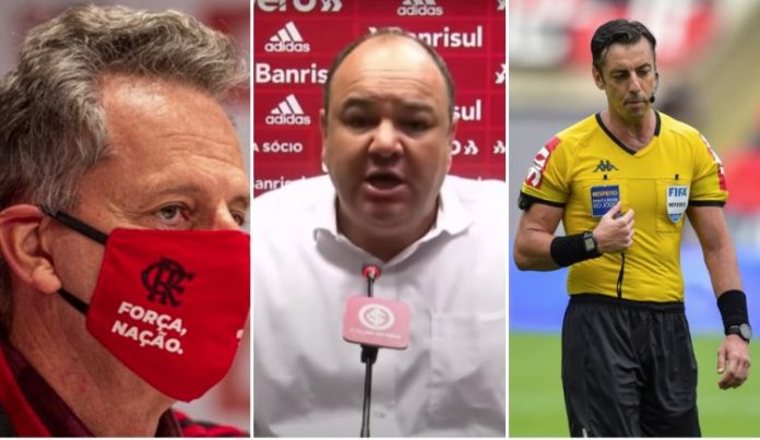 Vice do Inter dispara contra arbitragem e ataca presidente do Flamengo: ‘Mentiu para mim’