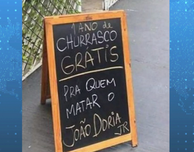 Comerciante anuncia ‘churrasco grátis pra quem matar João Doria’ e é detido em SP