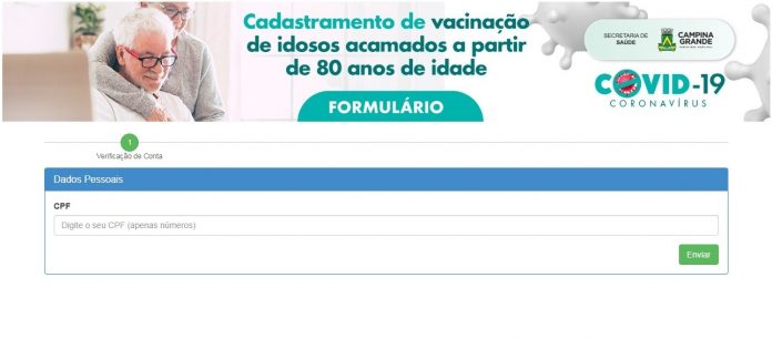 Prefeitura de Campina Grande disponibiliza canal de cadastro para vacinar idosos acamados