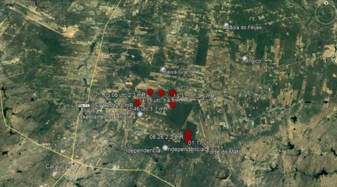 Caraúbas registra 10 tremores de terra durante fim de semana