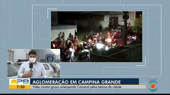 Aglomerações em festas de pré-carnaval são flagradas em bairros de Campina Grande; VÍDEO