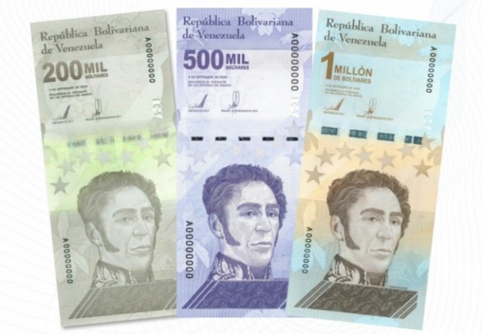 Venezuela lança nota de 1 milhão… que não vale nada