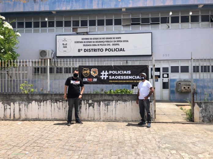 Policiais civis suspendem atendimento em delegacias do RN em protesto pela vacinação da categoria contra a Covid-19