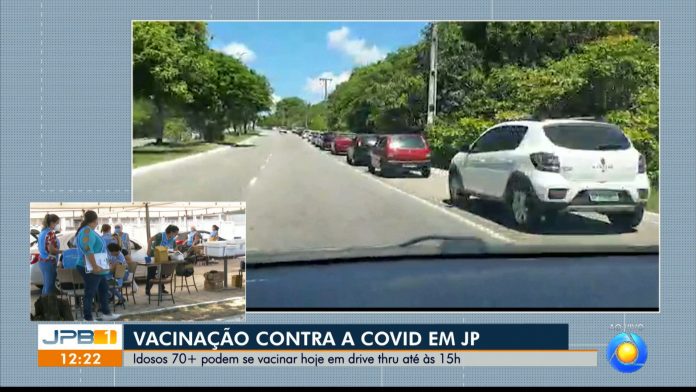 Vacinação contra Covid-19 em João Pessoa provoca filas em drive thru e transtornos no trânsito