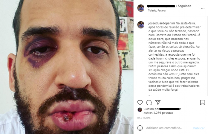 Médico é agredido após falar sobre agravamento da pandemia de Covid-19