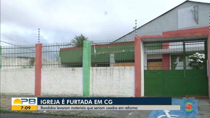 Igreja evangélica em reforma é invadida e furtada, em Campina Grande