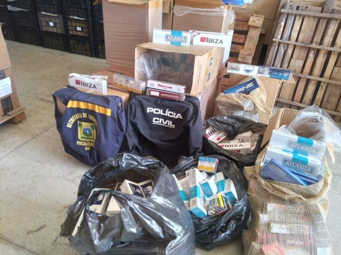 SET-RN e Polícia Civil do apreendem 11 mil maços de cigarros irregulares na Ceasa