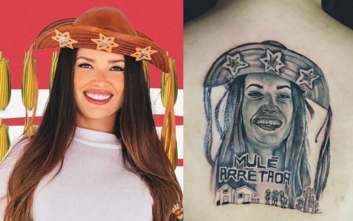 ‘Apesar das críticas, amei o resultado’, diz fã que tatuou rosto de Juliette, do ‘BBB 21’, nas costas