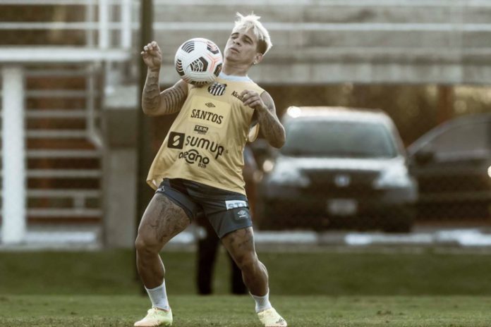 Soteldo treina normalmente e pode ser surpresa no Santos contra o San Lorenzo