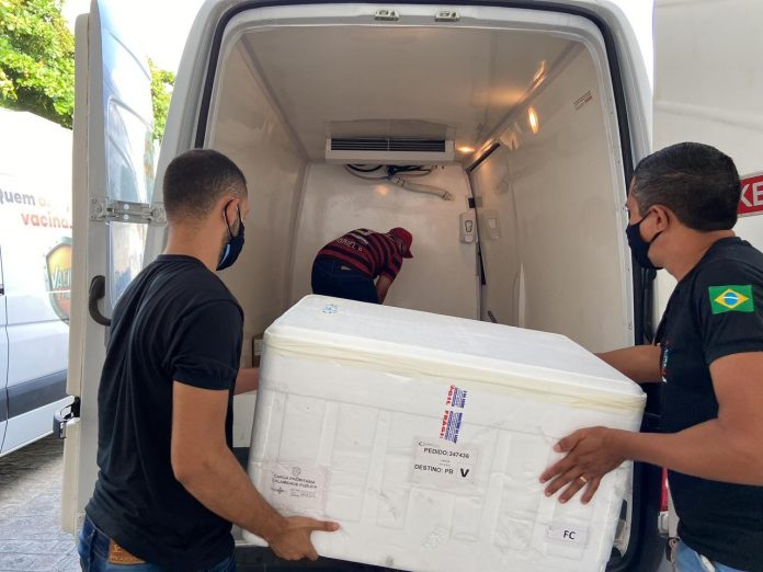 Secretaria de Saúde distribui mais de 110 mil vacinas contra Covid-19 aos 223 municípios da Paraíba