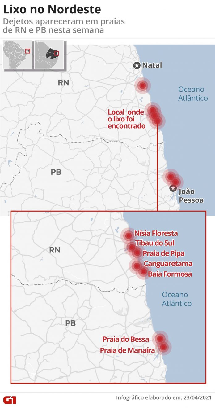 Lixo nas praias da Paraíba pode ter origem de Pernambuco, diz secretário do Meio Ambiente
