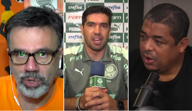 Vampeta se irrita e discute com Mauro Beting por causa de Abel Ferreira: ‘Volta para a Grécia’