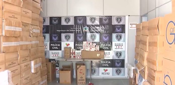 Cerca de 220 mil carteiras de cigarros contrabadeados são apreendidos na Paraíba
