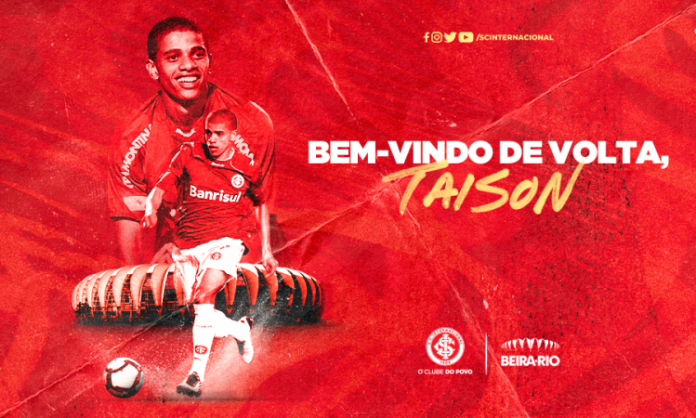 Internacional anuncia contratação de Taison por dois anos
