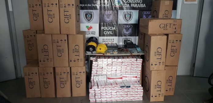 Cerca de 20 mil carteiras de cigarros contrabandeados são apreendidos, em Campina Grande