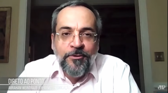 ‘Apareci em pesquisa de intenções de voto para 2022 e comecei a ser atacado’, dispara Abraham Weintraub