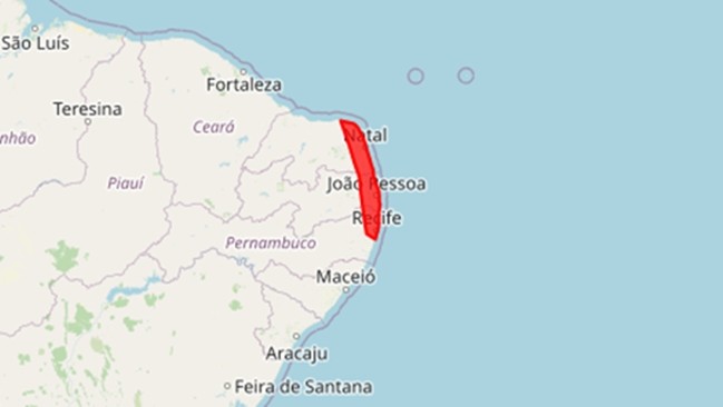 Inmet converte alerta laranja em vermelho para perigo de acúmulo de chuvas para 38 cidades da PB